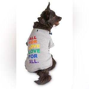 Xxs all for love love for all dog shirt